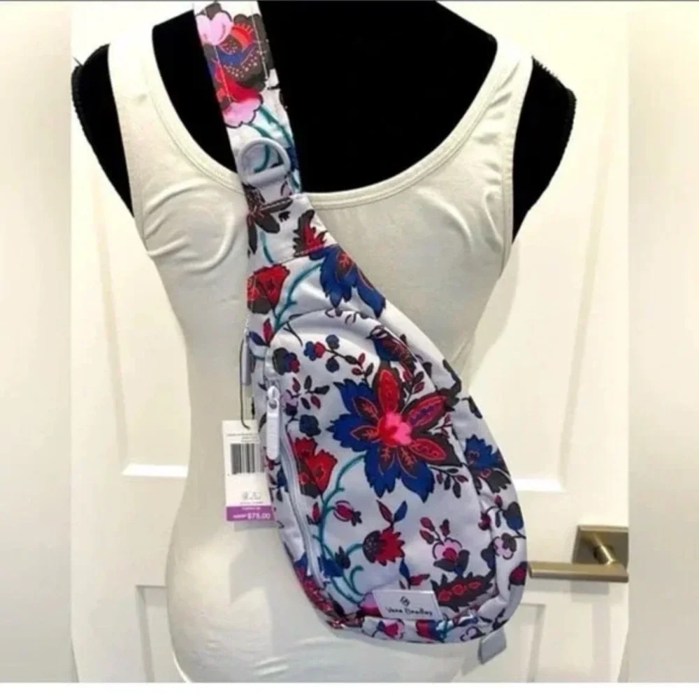 NWT Vera Bradley Multicolor Floral Crossbody Bag/Sling Backpack - Picture 1 of 16
